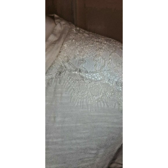 Small Ivory Lace Slub Knit LOGO Lori Goldstein T Shirt A274080 QVC - Picture 3 of 7
